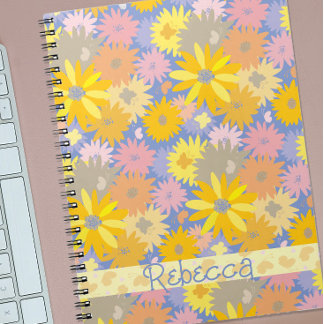 Colourful Butterflies in the Flowers Personalized Notebook