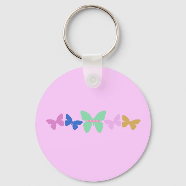 Colourful butterflies keychain (Front)