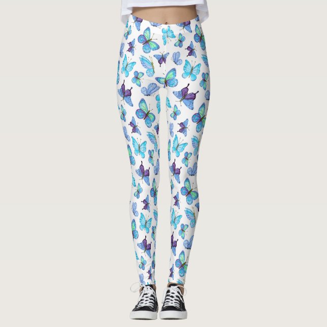 Colourful Butterflies Leggings (Front)