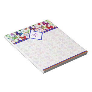 Colourful butterflies notepad