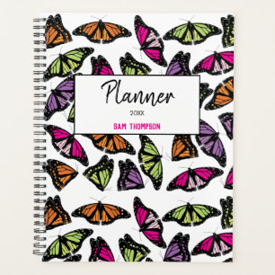 Colourful Butterflies Pattern Appointment Book Planner