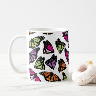 Colourful Butterflies Pattern Coffee Mug