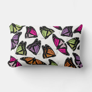 Colourful Butterflies Pattern Lumbar Pillow