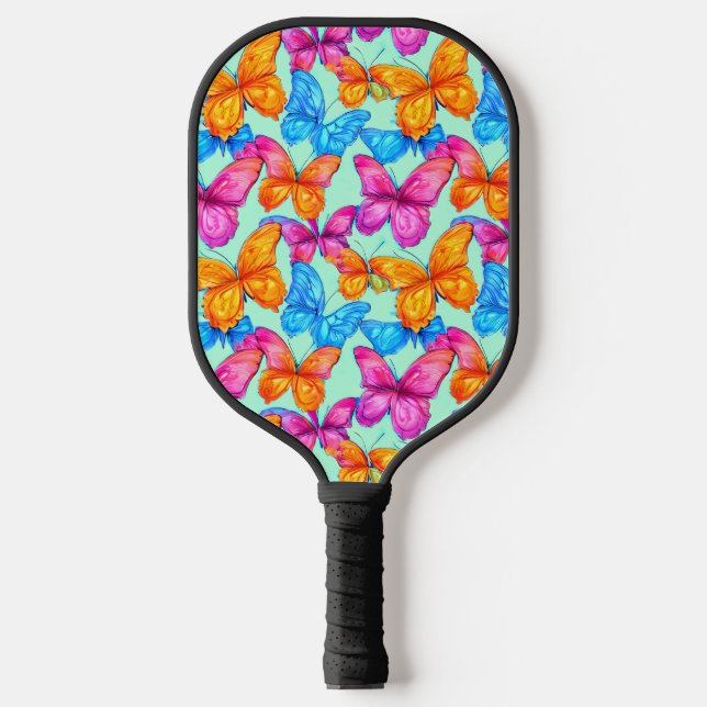 Colourful Butterflies Pattern    Pickleball Paddle (Front)