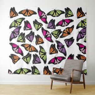 Colourful Butterflies Pattern Tapestry