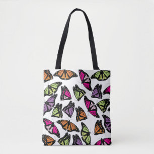 Colourful Butterflies Pattern Tote Bag