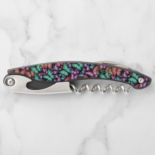 Colourful Butterflies Print Corkscrew (Front)