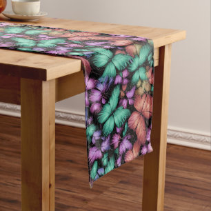 Colourful Butterflies Print Long Table Runner