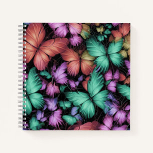 Colourful Butterflies Print Notebook