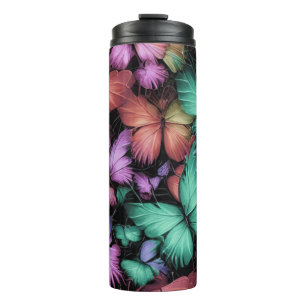 Colourful Butterflies Print Thermal Tumbler