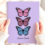 Colourful Butterflies Purple Custom Name Planner<br><div class="desc">Stay organized and inspired with this vibrant planner featuring colourful butterflies on a purple background. Personalize it with your name for a unique and cheerful touch. This planner is perfect for keeping track of appointments, to-dos, and all your important dates. With its cheerful design and ample writing space, it's a...</div>