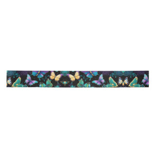 Colourful Butterflies Satin Ribbon