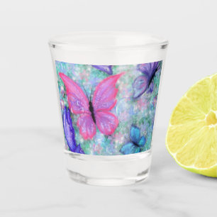 Colourful Butterflies Shot Glass