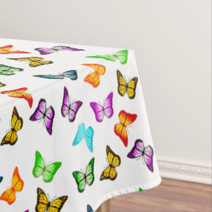 Colourful butterflies tablecloth