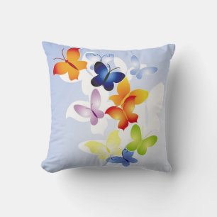 Colourful Butterflies Throw Pillow