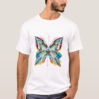 Colourful Butterfly Abstract Art T-Shirt