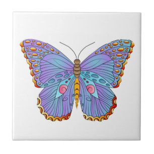 Colourful Butterfly Art Ceramic Tile