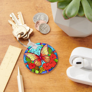 Colourful Butterfly Art Keyhains Keychain