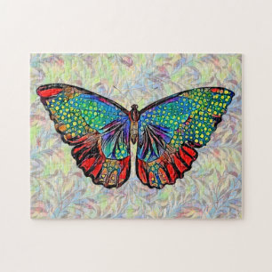 Colourful Butterfly Art Vintage Style Puzzle