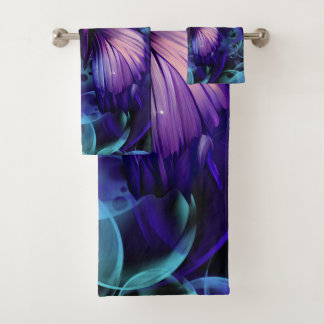 Colourful Butterfly Bath Towel Set