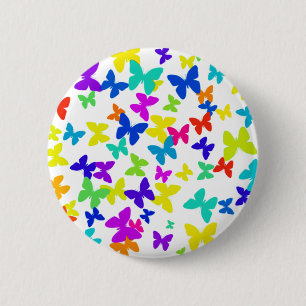 Colourful Butterfly Button