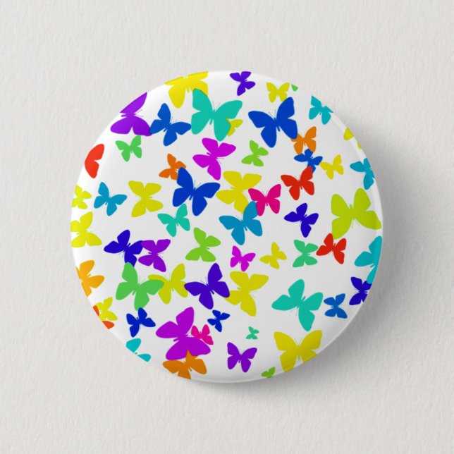 Colourful Butterfly Button (Front)