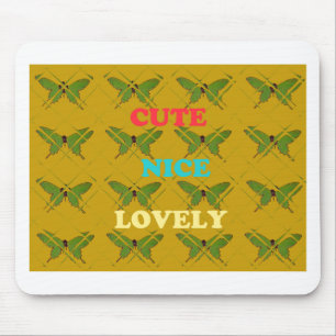 Colourful Butterfly Décor: Cute, Nice, and Lovely. Mouse Pad