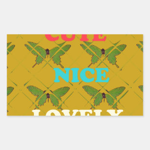 Colourful Butterfly Décor: Cute, Nice, and Lovely. Sticker