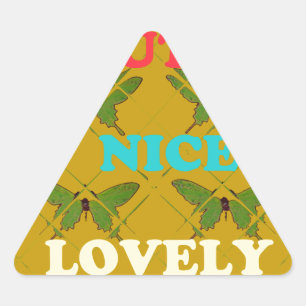 Colourful Butterfly Décor: Cute, Nice, and Lovely. Triangle Sticker