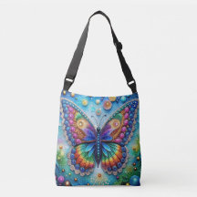 Colourful Butterfly Diamond Painting Tote Bag