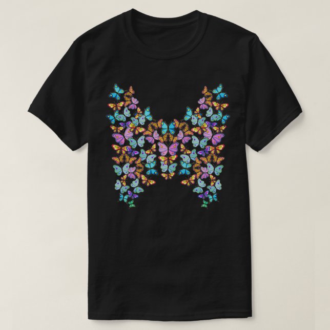 Colourful Butterfly Entomology Insect  Butterflies T-Shirt (Design Front)