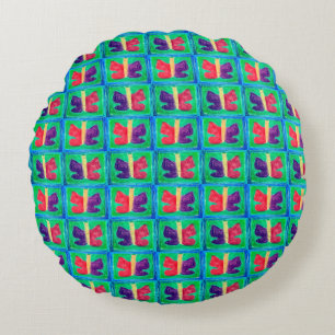  Colourful Butterfly   Filters   Basic   Round Pillow