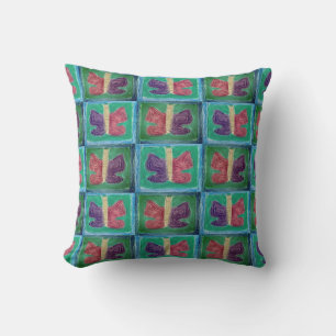 Colourful Butterfly   Filters   Half Drop    Throw Pillow