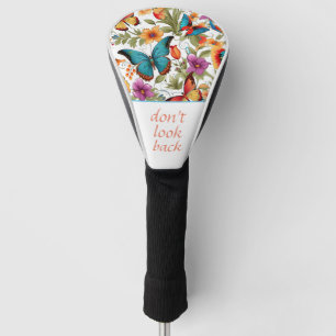 Colourful Butterfly Flowers Pattern Golf Head Cover