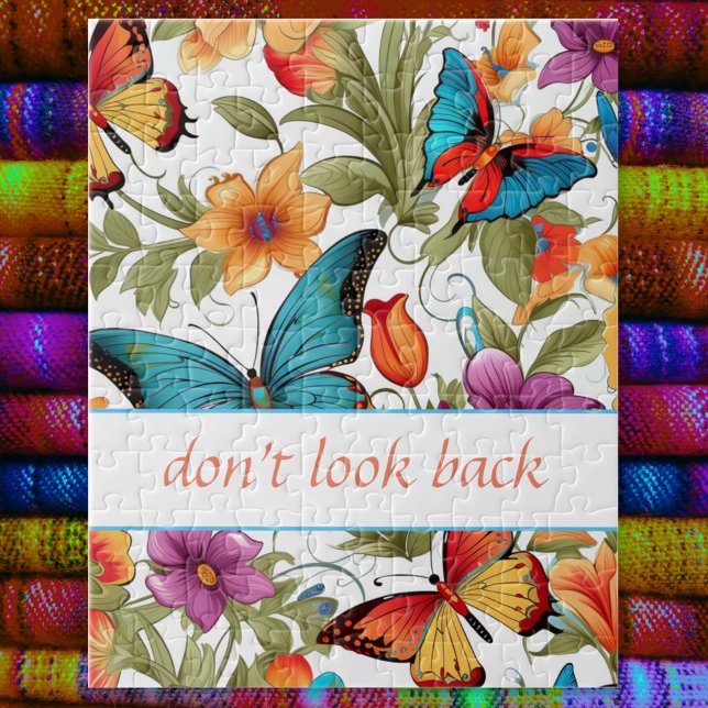 Colourful Butterfly Flowers Pattern Jigsaw Puzzle (Creator Uploaded)