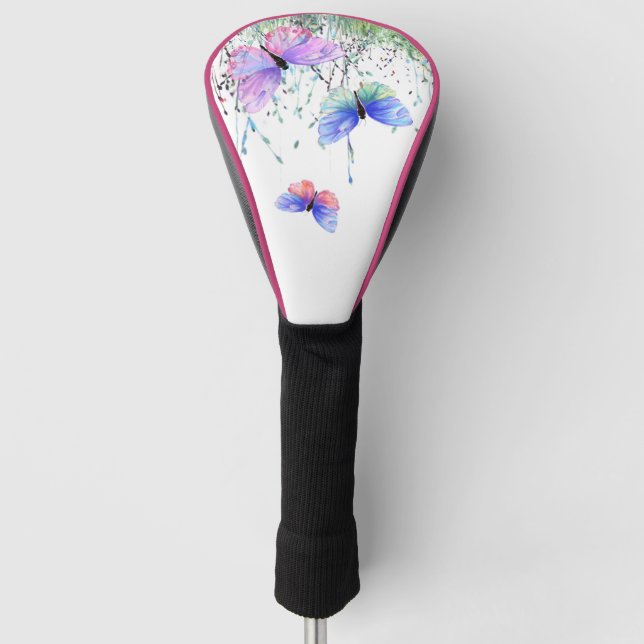Colourful Butterfly Golf Head Cover (Front)