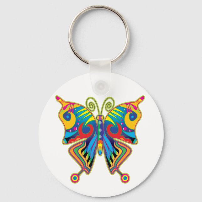 Colourful butterfly keychain (Front)