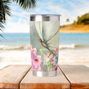 Colourful Butterfly Kisses Among Wildflowers Insulated Tumbler