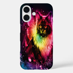 Colourful Butterfly Kitty iPhone 16 Case