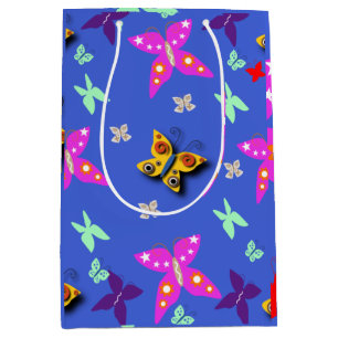 Colourful Butterfly  Medium Gift Bag