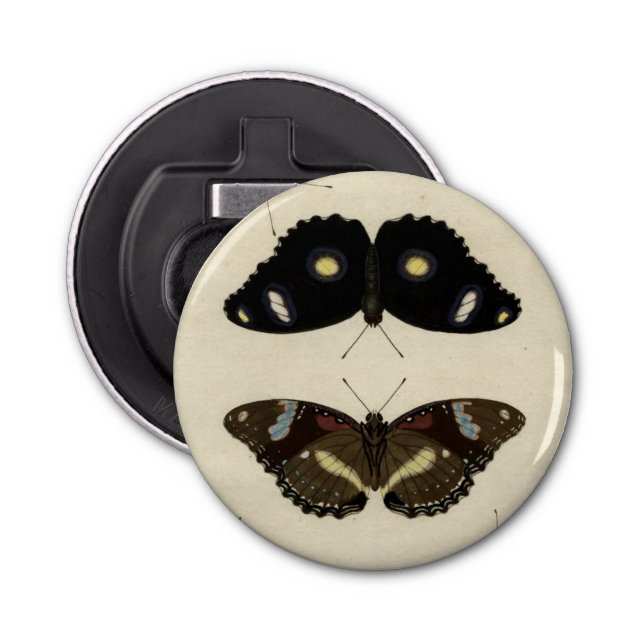 Colourful Butterfly Medley on Cream Background Bottle Opener (Front)
