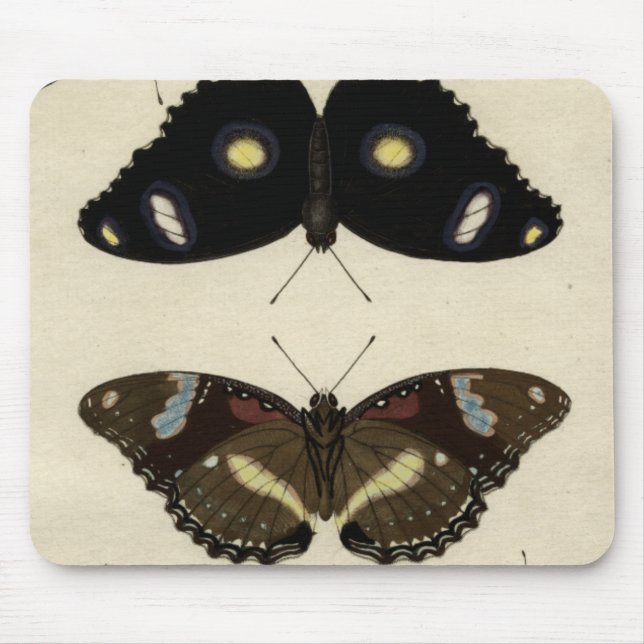 Colourful Butterfly Medley on Cream Background Mouse Pad (Front)