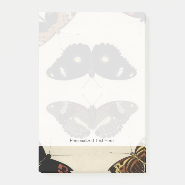 Colourful Butterfly Medley on Cream Background Post-it Notes (Front)
