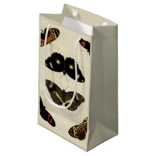 Colourful Butterfly Medley on Cream Background Small Gift Bag