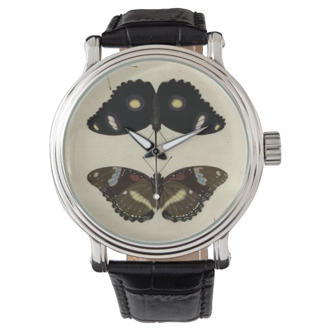 Colourful Butterfly Medley on Cream Background Watch (Front)