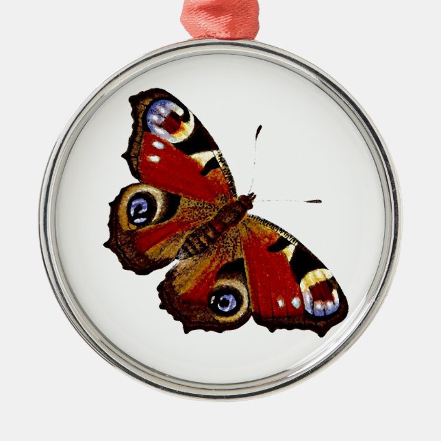 Colourful Butterfly Metal Ornament (Front)