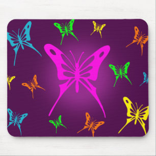 Colourful Butterfly Mouse Pad