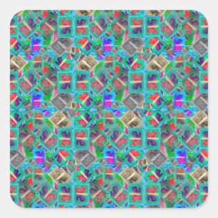 Colourful Butterfly Multi Challenge   Square Sticker