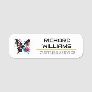 "Colourful Butterfly Name Tag - Richard Williams C