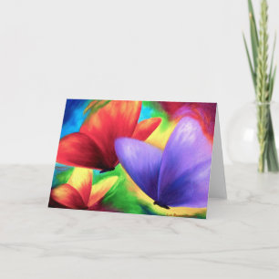 Colourful Butterfly Painting - Multi Card